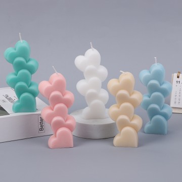 Heart-shaped scented candles for party birthday decoration