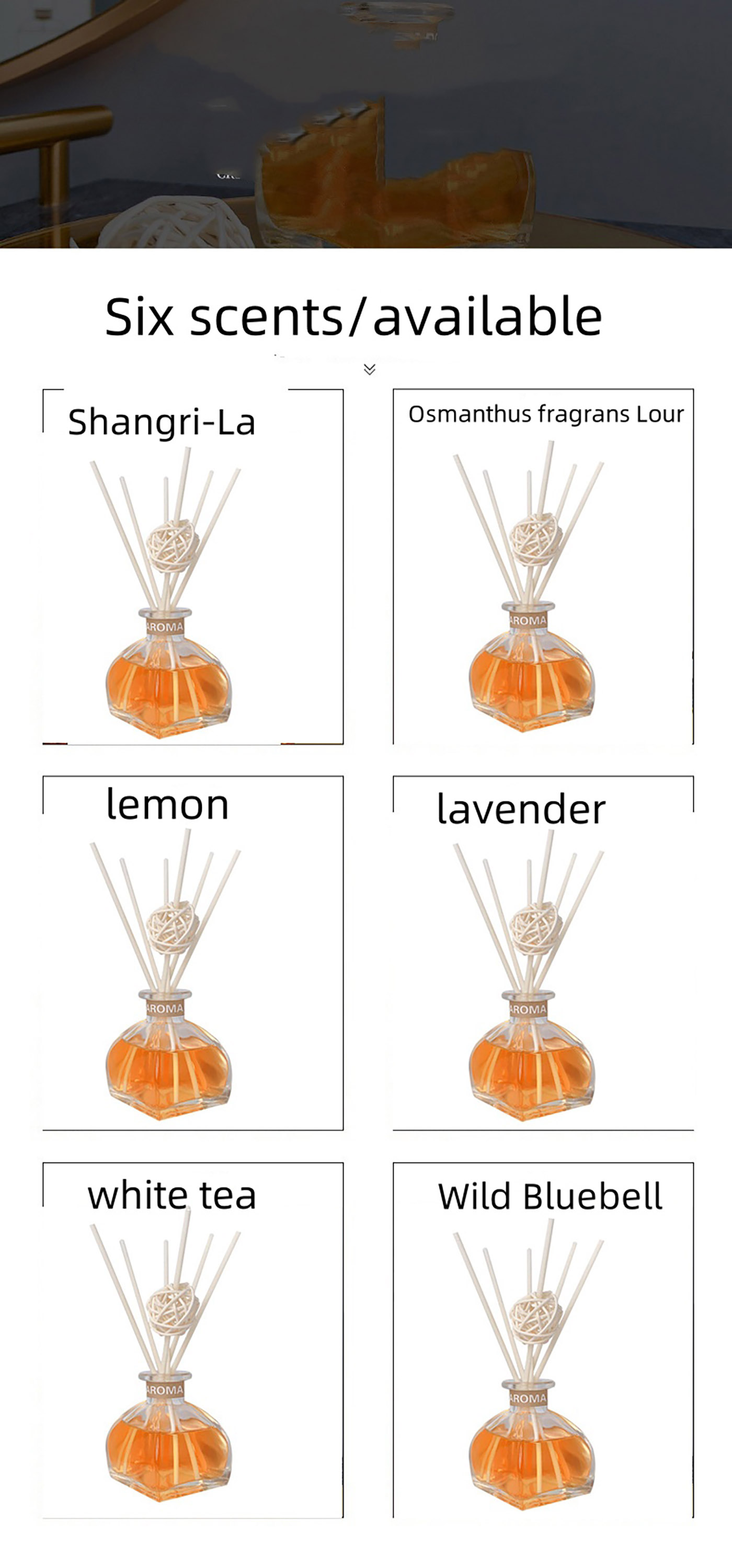 Yurt Essential Oil Reed Diffuser Home air Freshener (6)