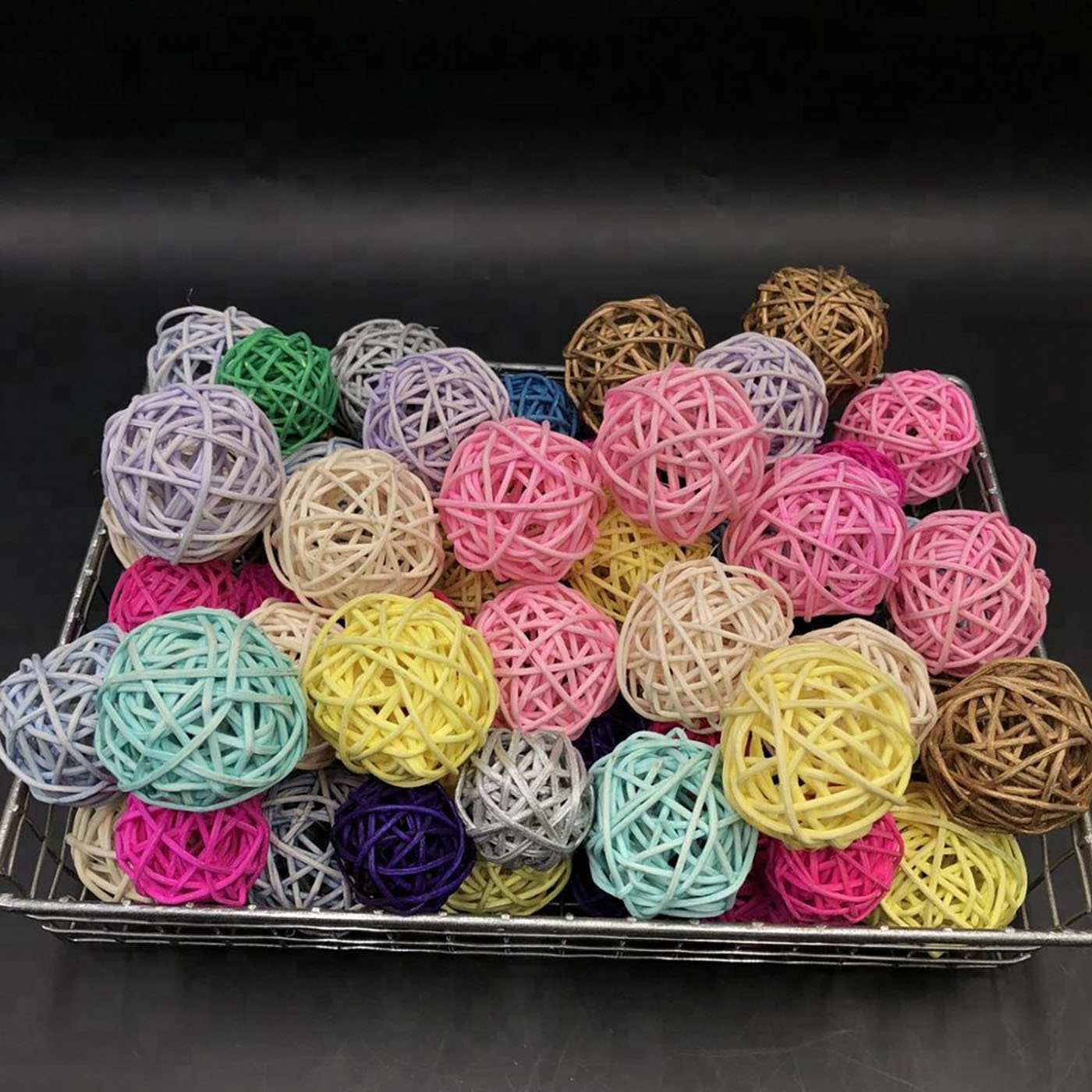 Christmas Tree Ornaments Hanging Ball Rattan Ball Pet Bird Toy (4).jpg