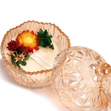 Engraved glass fragrance diffuser candle set