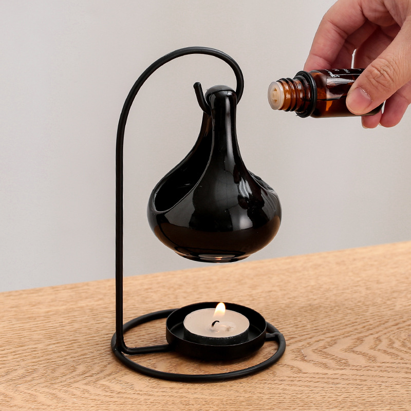 Black Hanging Stove Creative Aromatreatment Oil Lamp Heating Lamps Household (2).jpg