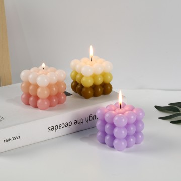 Natural Soy Wax Candles Smokeless Rubik's Cube Home Fragrance