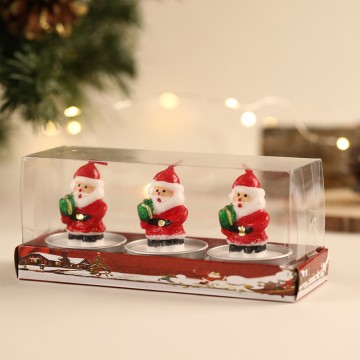 Christmas Candle Set Christmas Tree Snowman Hand-painted Candle Decoration