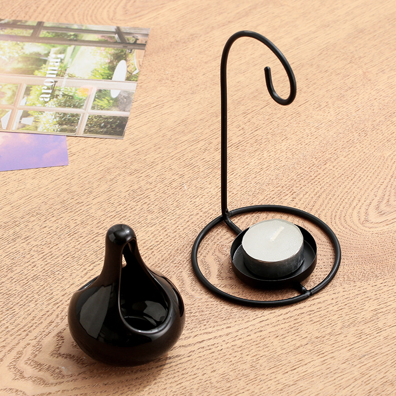 Black Hanging Stove Creative Aromatreatment Oil Lamp Heating Lamps Household (3).jpg