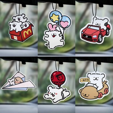 cute cartoon car air freshener card