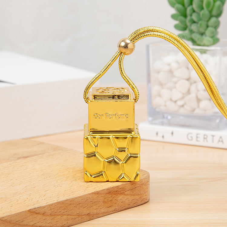 electroplated gold bottle 8-10ML perfume essential oil square empty bottle (3).jpg