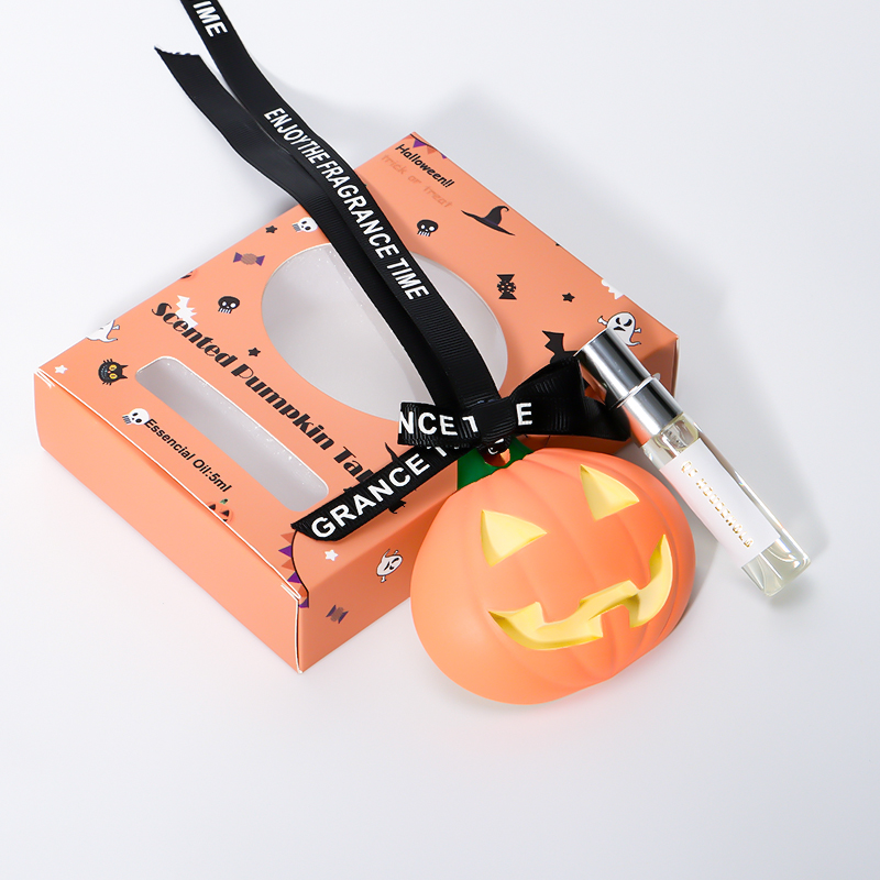 Halloween style pumpkin diatom mud diffuser stone fresh air (4).jpg