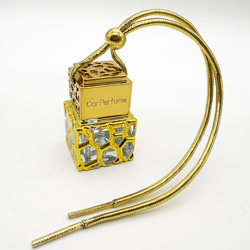 electroplated gold bottle 8-10ML perfume essential oil square empty bottle (4).jpg