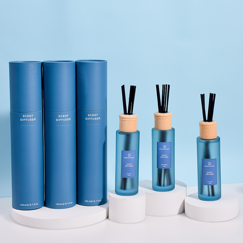 Aromatherapy Blue Round 150ml Essential Oil Reed Diffuser Aroma Gift (2).jpg