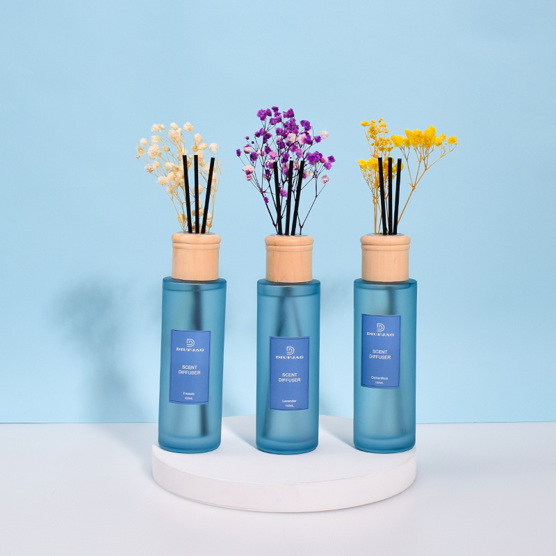 Aromatherapy Blue Round 150ml Essential Oil Reed Diffuser Aroma Gift (5).jpg